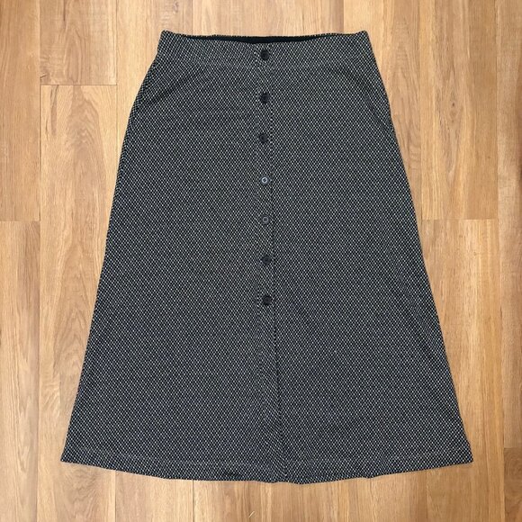 Max Studio Maxi Skirt | Black & White Plaid | Whimsigoth Dark Academia - Picture 1 of 7